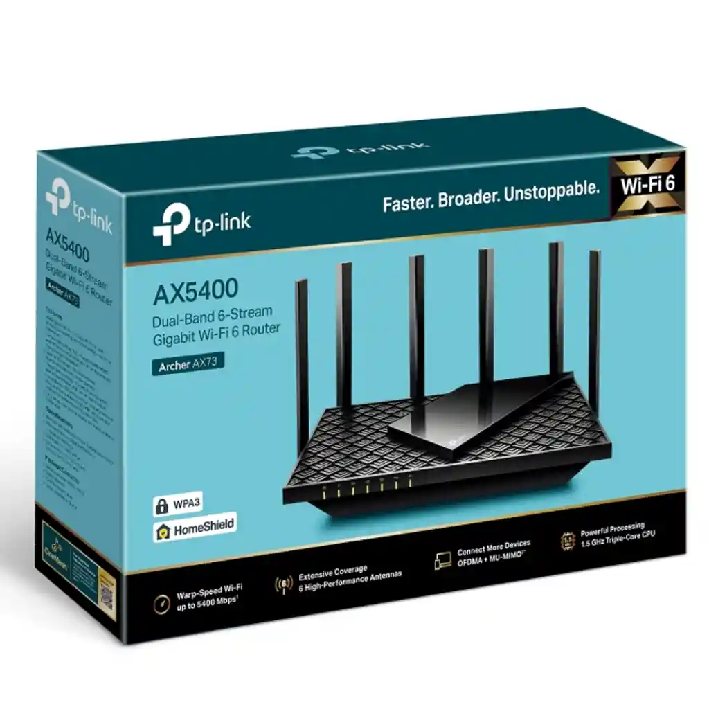 Router Gigabit Wifi 6 Dual Band Ax5400, Tp-link Archer Ax72