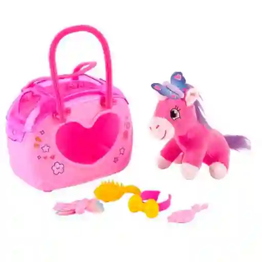 Maleta Bolso Juguete Mascota Unicornio Pony + Accesorios Dayoshop