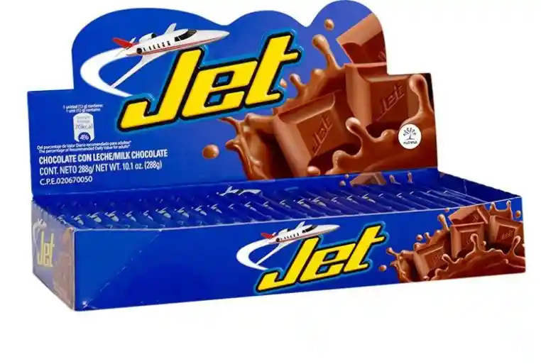 Chocolatina Jet Con Leche X12g