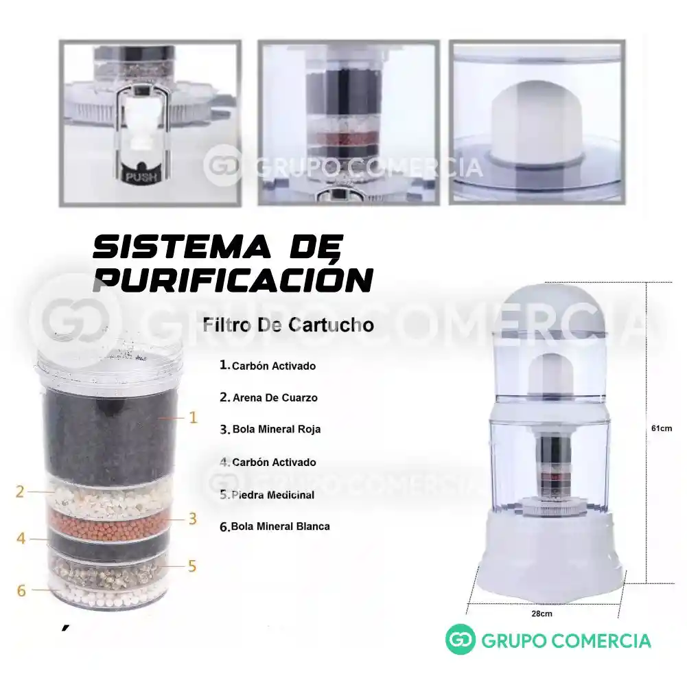 Filtro Purificador De Agua Natural 14 Litros Leman Original