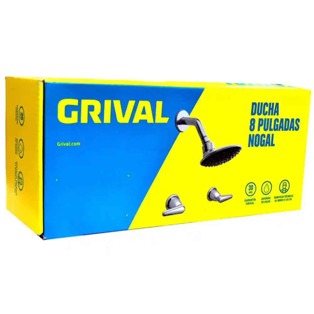 Linea Grival Ducha Mezclador 8 Pul Palanca Nogal (434363331)