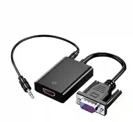 Convertidor Vgamacho Hdmi Hembra Adaptador Cable Micro Usb Y Jack