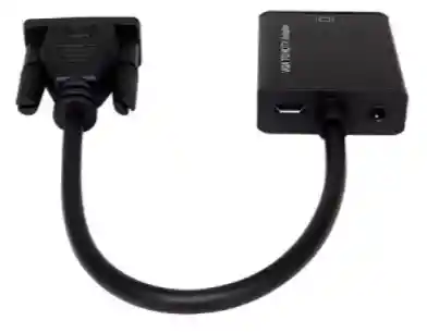 Convertidor Vgamacho Hdmi Hembra Adaptador Cable Micro Usb Y Jack