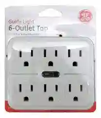 Multitoma De Pared De 6pts Con Luz Indicativa General Electric