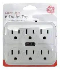Multitoma De Pared De 6pts Con Luz Indicativa General Electric