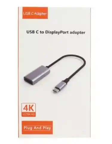 Cable Adaptador Usb C Macho A Displayport Hembra 4k Utra Hd