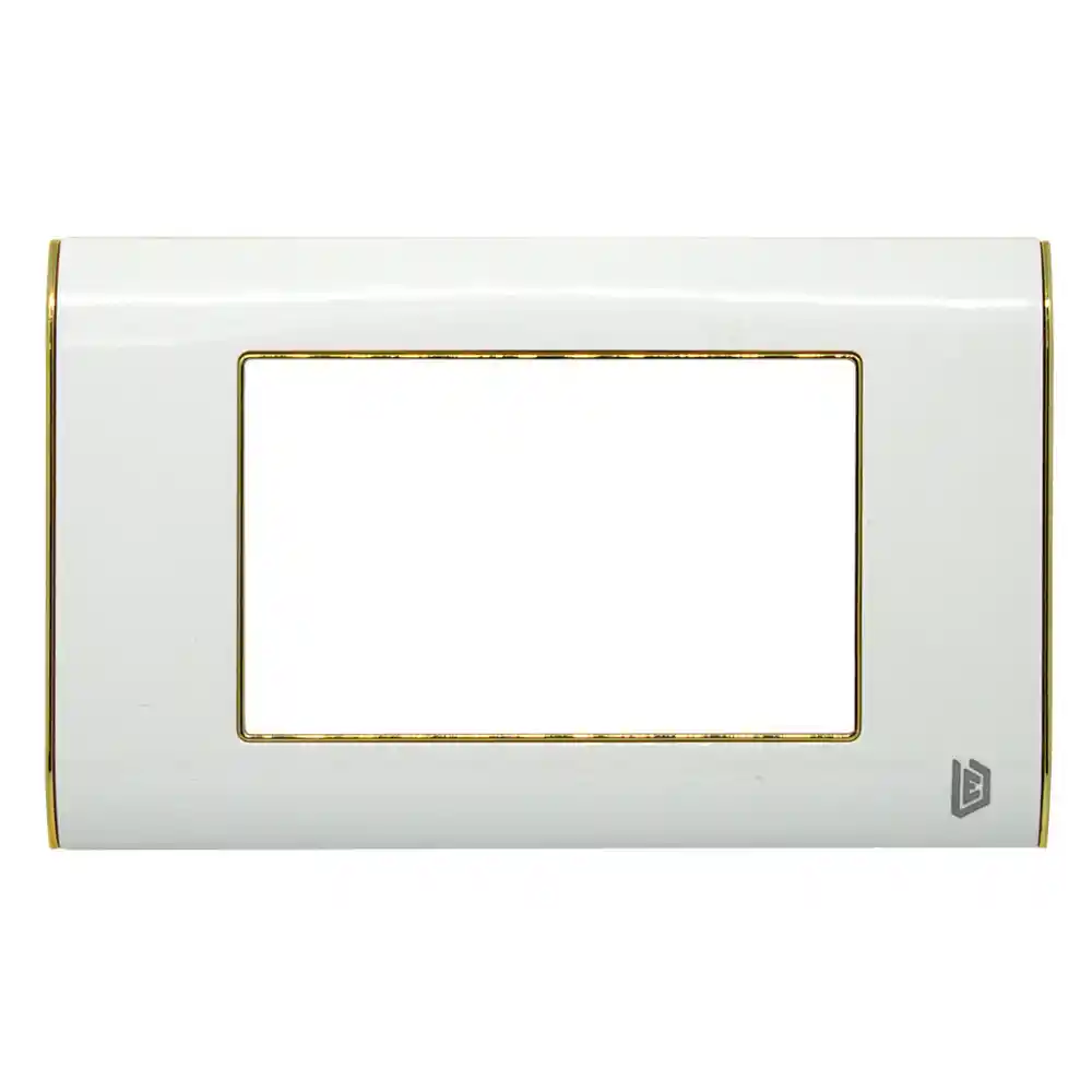 Tapa Luxor Blanca Y Borde Dorado Perla Duke Energy (v18-02bd)