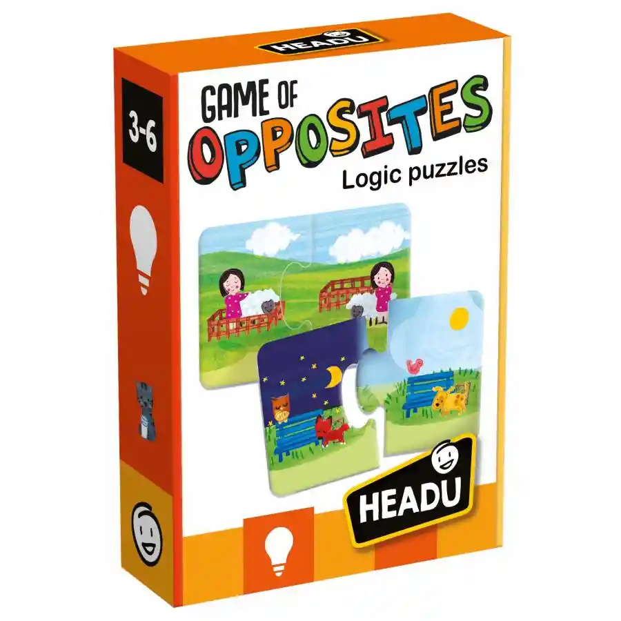 Juego Montessori Los Opuestos Rompecabezas Didáctico Niños