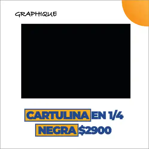 Cartulina Negra En 1/4 Pliego