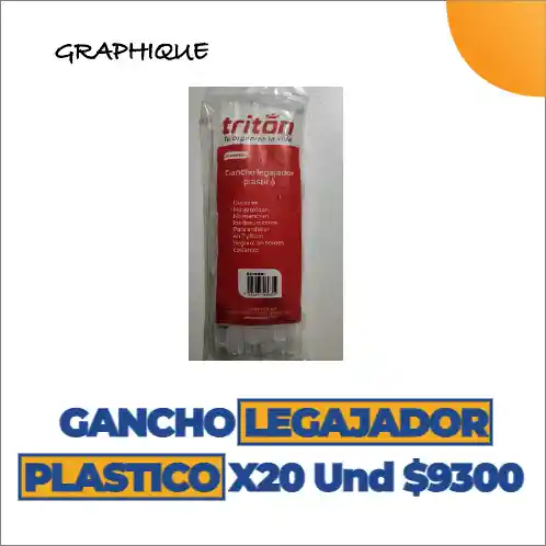 Gancho Lejajador Plástico X 20 Und