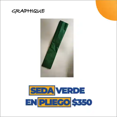 Seda Verde En Pliego