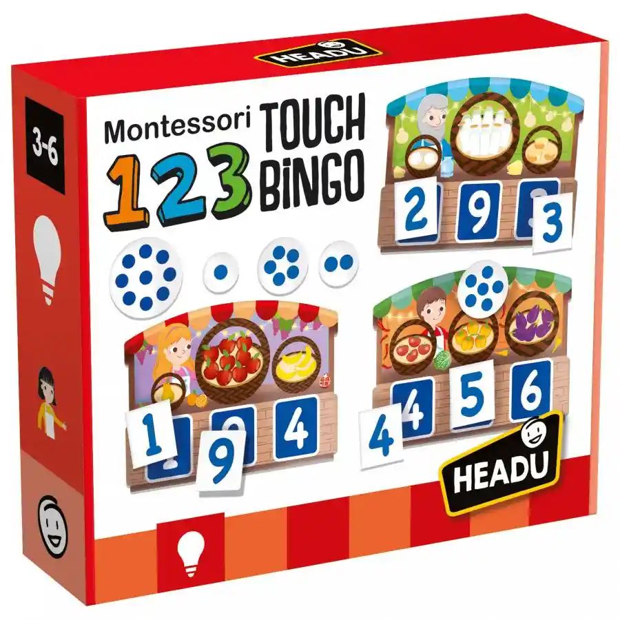 Juego Montessori Bingo Táctil Los Números Didáctico Niños