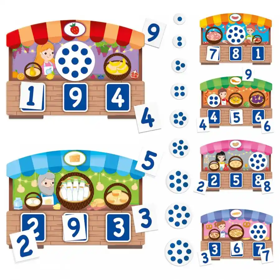 Juego Montessori Bingo Táctil Los Números Didáctico Niños