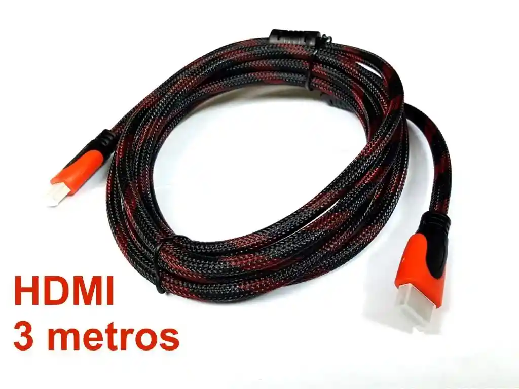 Cable Hdmi 3 Metros Doble Filtro Mallado Punta Dorada