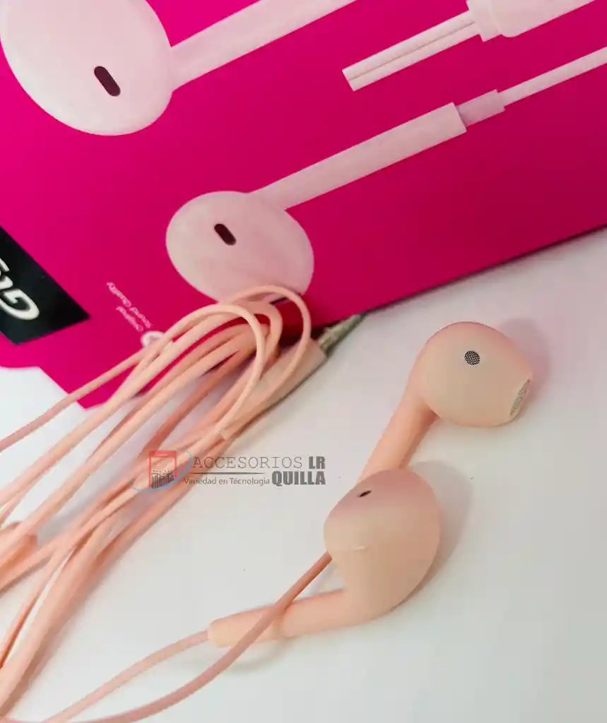 Auriculares Alambricos Para Celular *rosa*