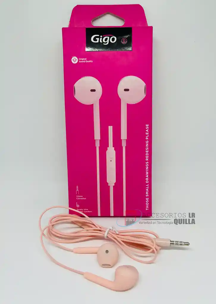 Auriculares Alambricos Para Celular *rosa*