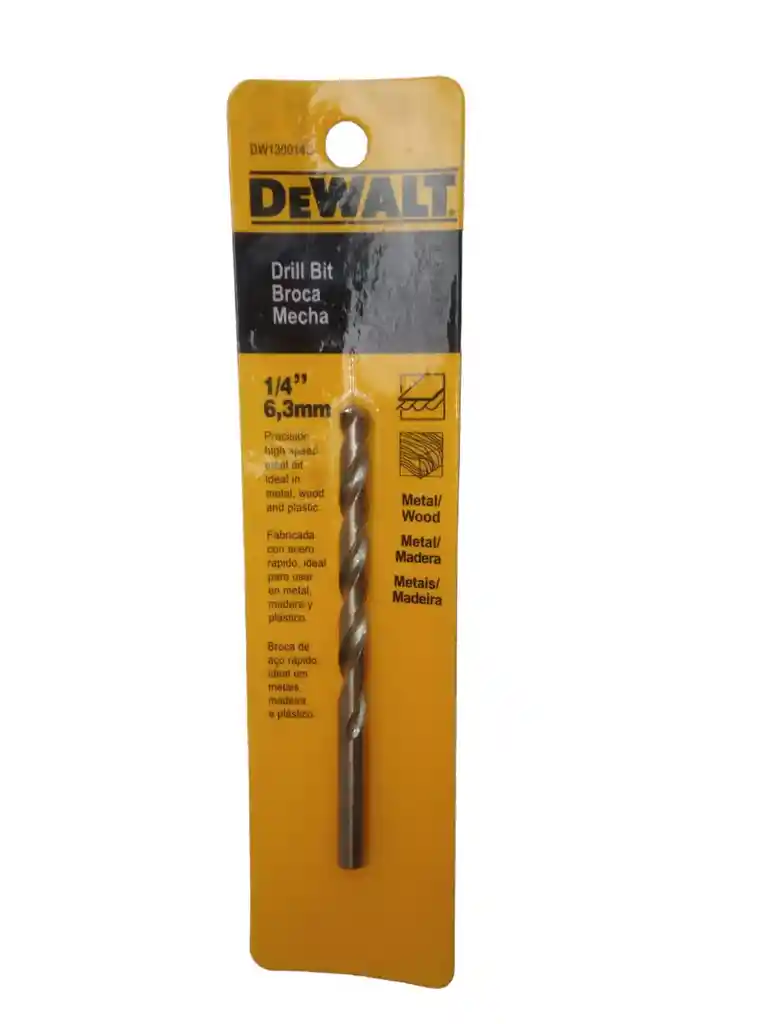 Broca Dewalt Para Metal 1/4 6.3mm