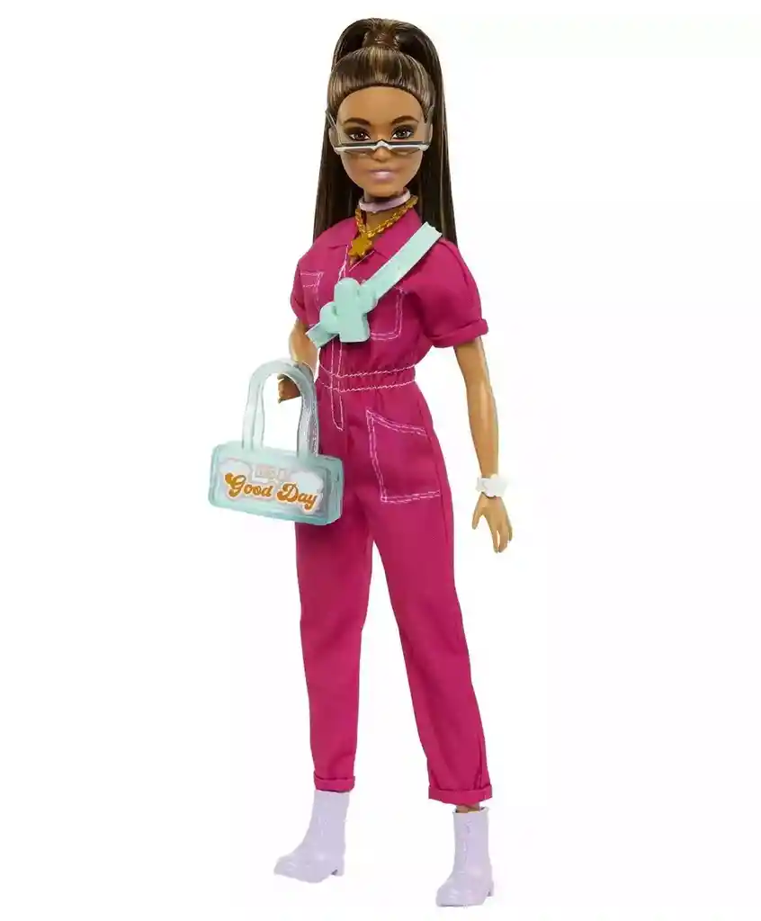 Barbie La Pelicula Muñeca Con Traje Rosa Y Accesorios Mattel