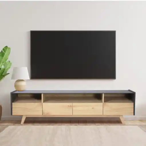 Organizador O Mueble De Tv Tausa Gris