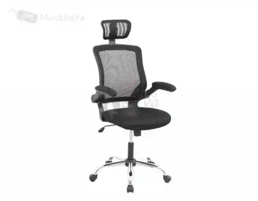 Silla De Oficina Neira Con Cabecero Base Cromo