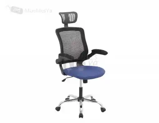 Silla De Oficina Neira Con Cabecero Base Cromo