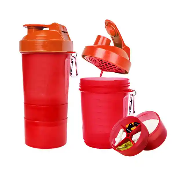 Shaker Profesional Vulk® Mezclador 500ml Proteina - Rojo