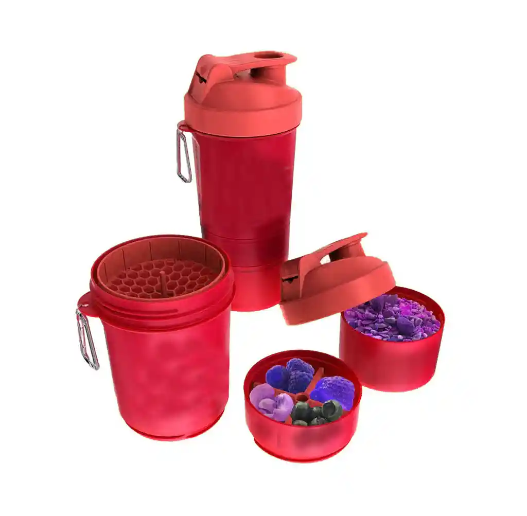 Shaker Profesional Vulk® Mezclador 500ml Proteina - Rojo