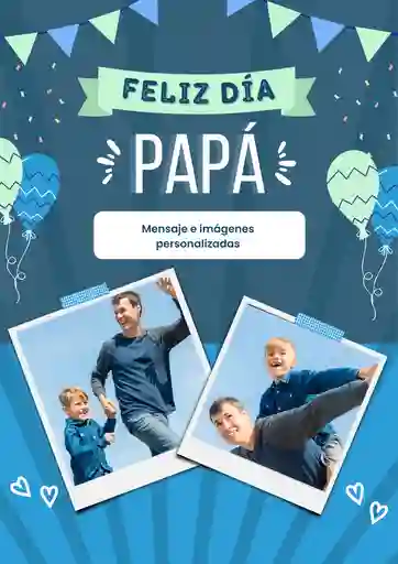 Tarjeta Día Del Padre Personalizable Tamaño Carta Papel Propalcote