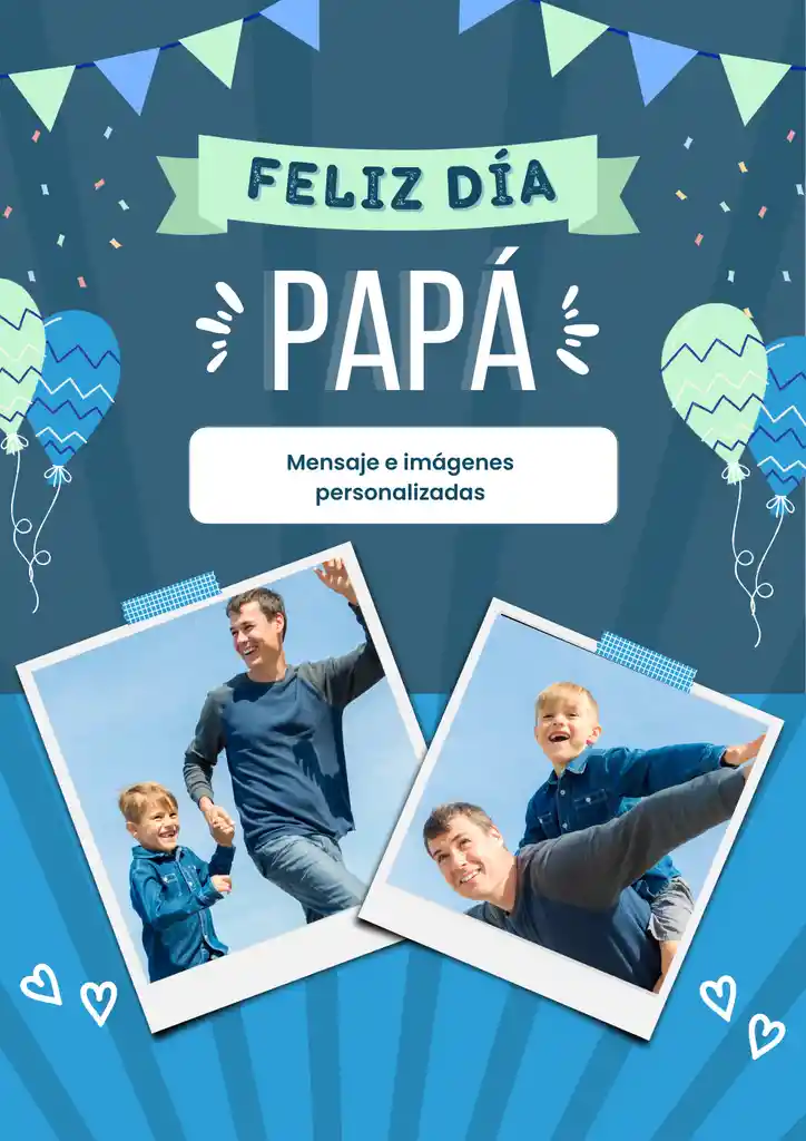 Tarjeta Día Del Padre Personalizable Tamaño Carta Papel Propalcote