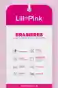 Lili Pink Brasier Realce Medio Print Letras T. 34B Ref.3308D