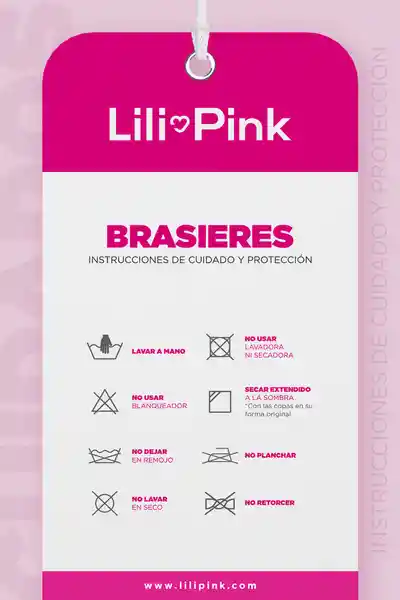 Lili Pink Brasier Realce Medio Print Letras T. 34B Ref.3308D