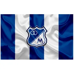 Bandera Millonarios Fútbol Club 1.50x90cm Exterior Grande