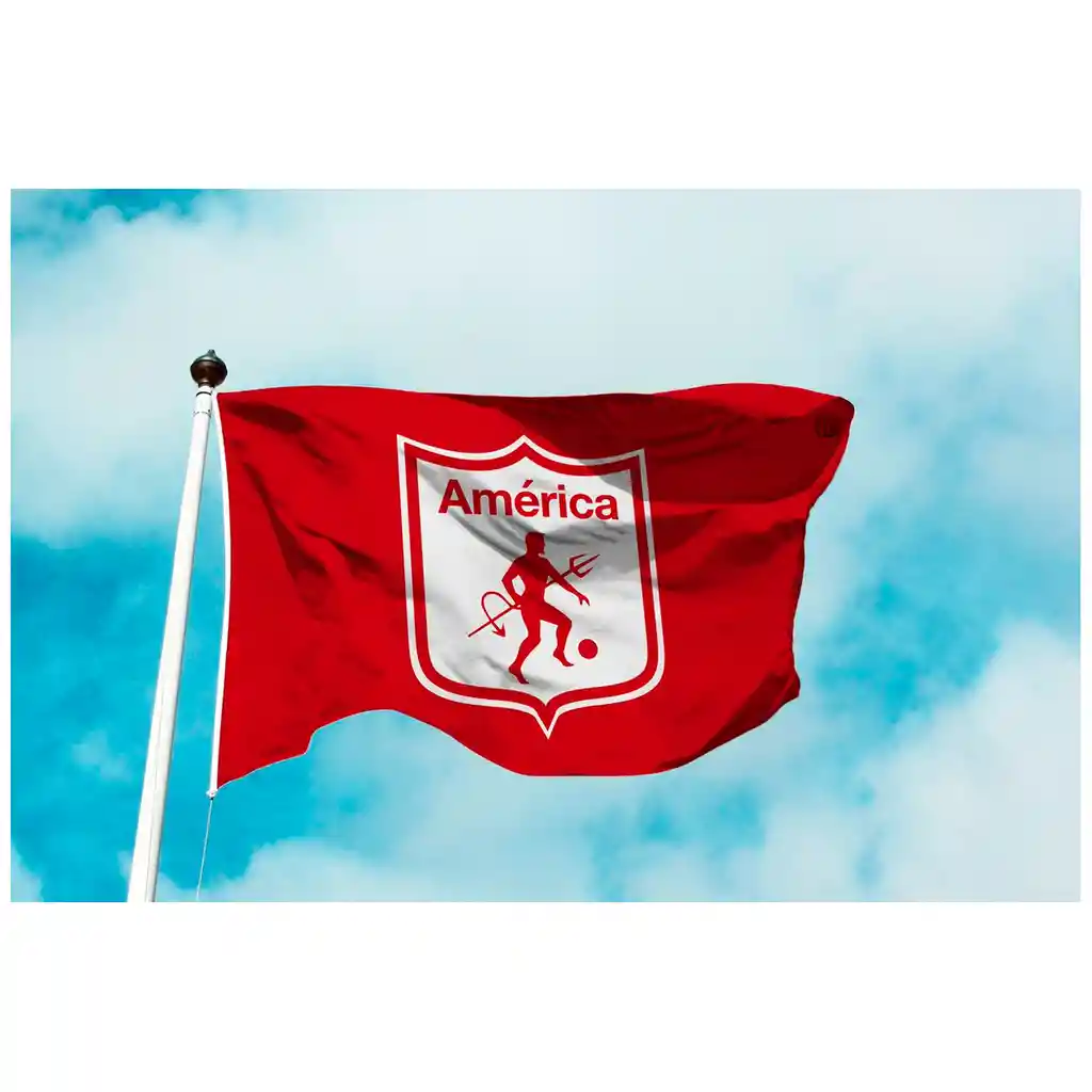 Bandera América De Cali 1.50x90cm Exterior Grande