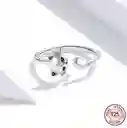 Anillo Ajustable Para Mujer Gato Cola Fabricado En Plata 925