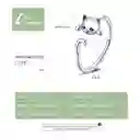 Anillo Ajustable Para Mujer Gato Cola Fabricado En Plata 925