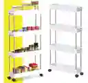 Carrito Organizador De Baño Y Cocina 4 Niveles Con Ruedas