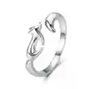 Anillo Ajustable Para Mujer Zorro Fox En Plata 925