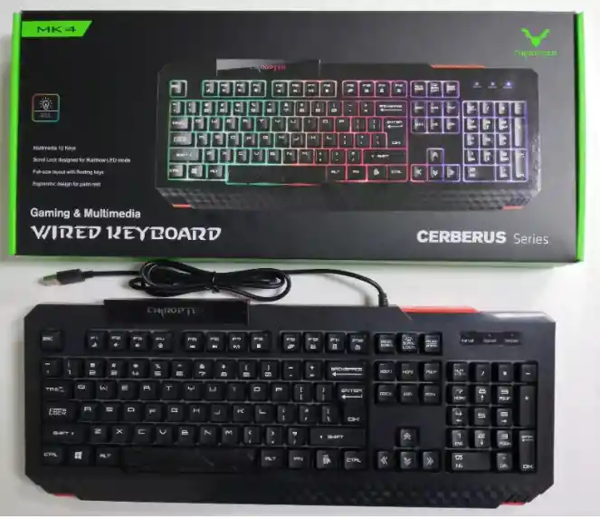 Teclado Gamer Led Wesdar Mk4 Rgb Cerberus Series