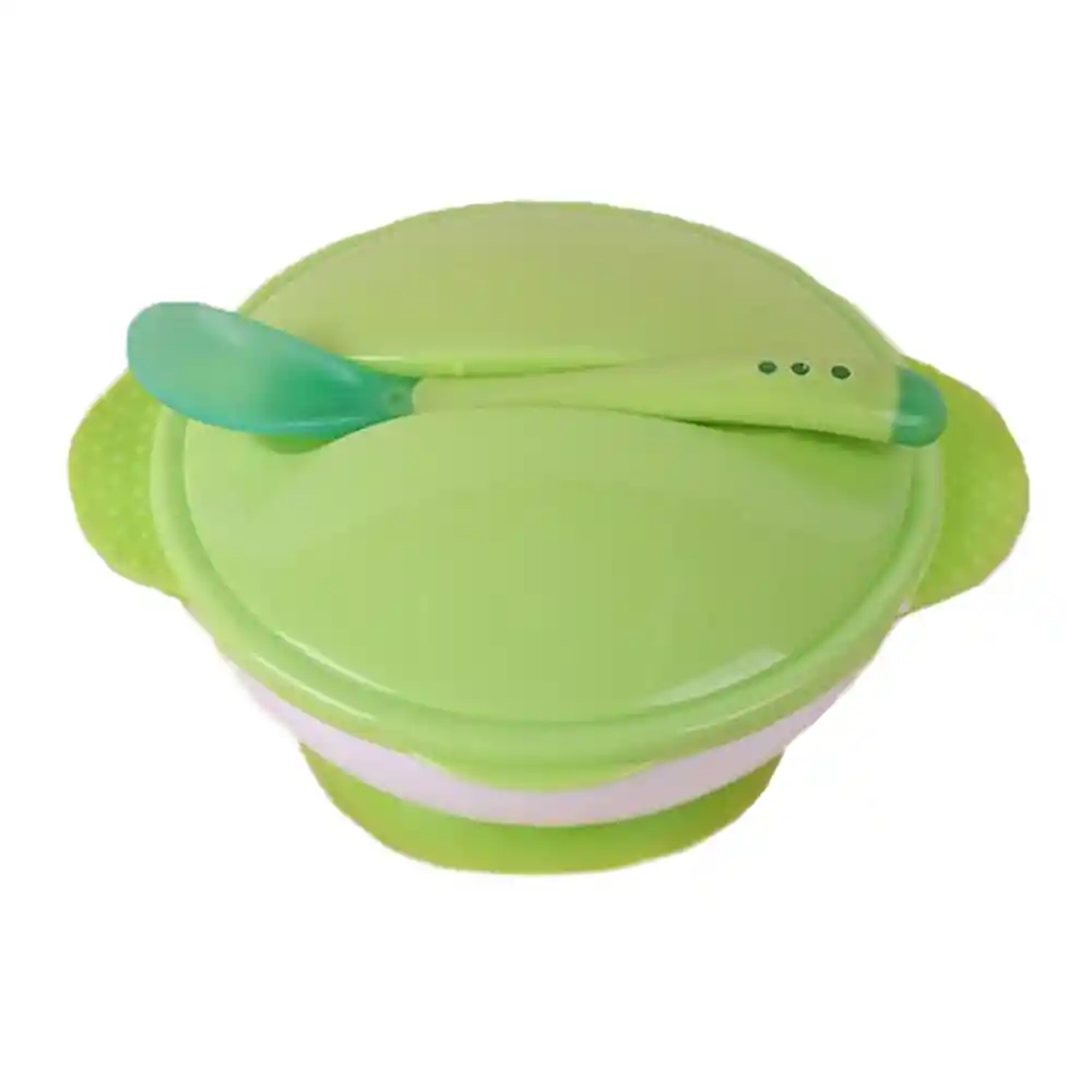 Only Baby Set Tazon Cuchara Bowl Antideslizante Para Bebe Verde