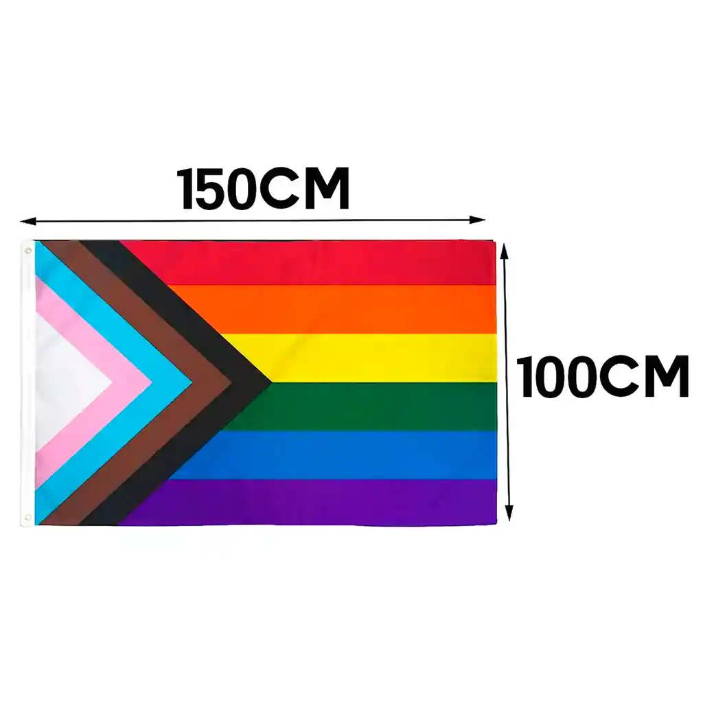 Bandera Lgbt Progress Noraml 1mtrx1.5mt Orgullo Gay Grande Exterior