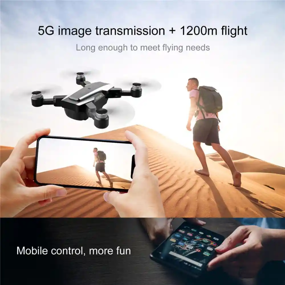 Drone Profesional Plegable Gps Dual Cámara 4k Wifi 5g S105