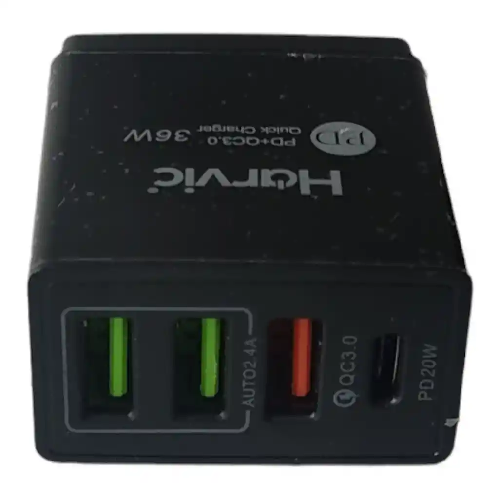 Cargador Harvic Pd351 3 Usb + Tipo C
