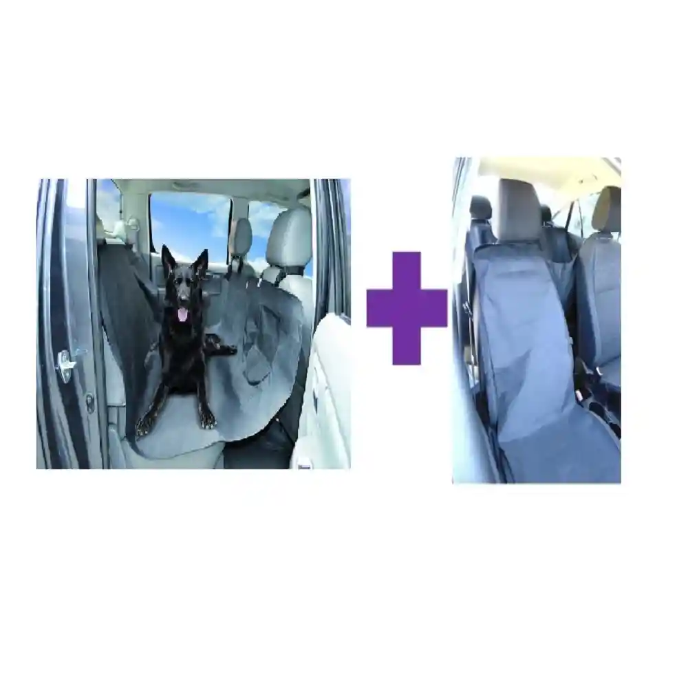 Forro Protector De Silla Trasera + Silla Copiloto Para Auto