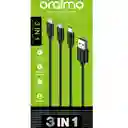 Cable De Datos Oraimo Ocd X92 - 3 En 1 - Negro