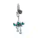 Dije Charm Flor Azul En Plata 925 Para Pulsera O Cadena