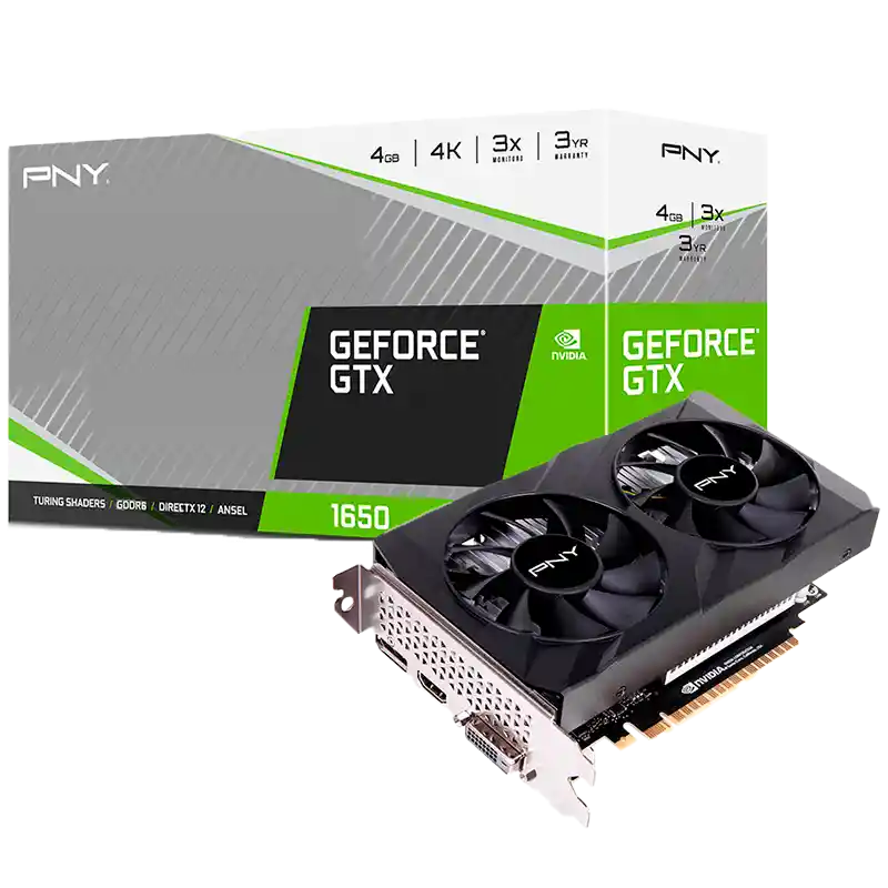 Tarjeta De Vídeo Pny Geforce Gtx 1650 Verto Dual Fan 4gb