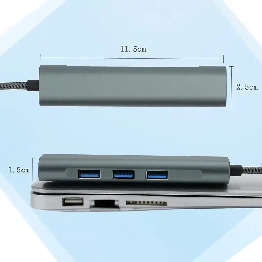 Adaptador Red Usb 3.0 A Rj45 Ethernet Hub Gigabit Original