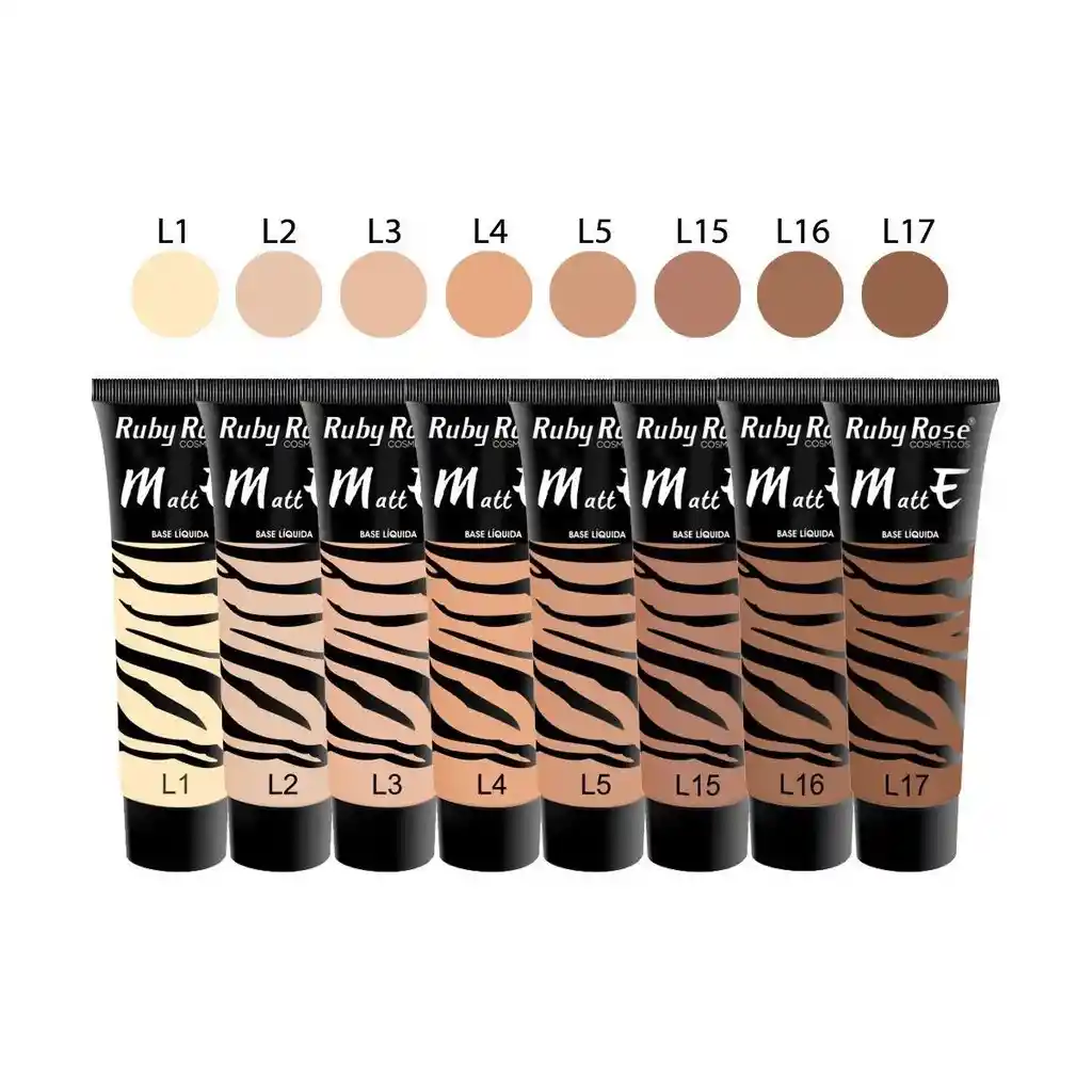  Base Liquida Matte RUBY ROSE Tono L17 