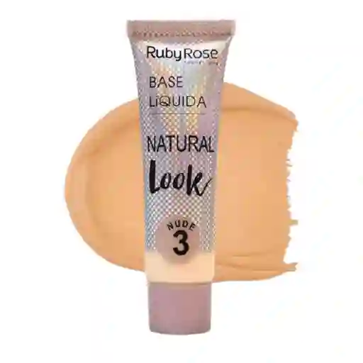  Base Liquida Natural Look RUBY ROSE Tono Nude 3 