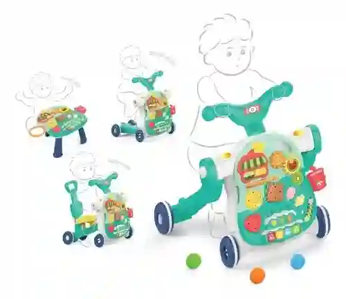 Andadera Caminador Bebes Primeros Pasos 3 En 1 Scooter Mesa